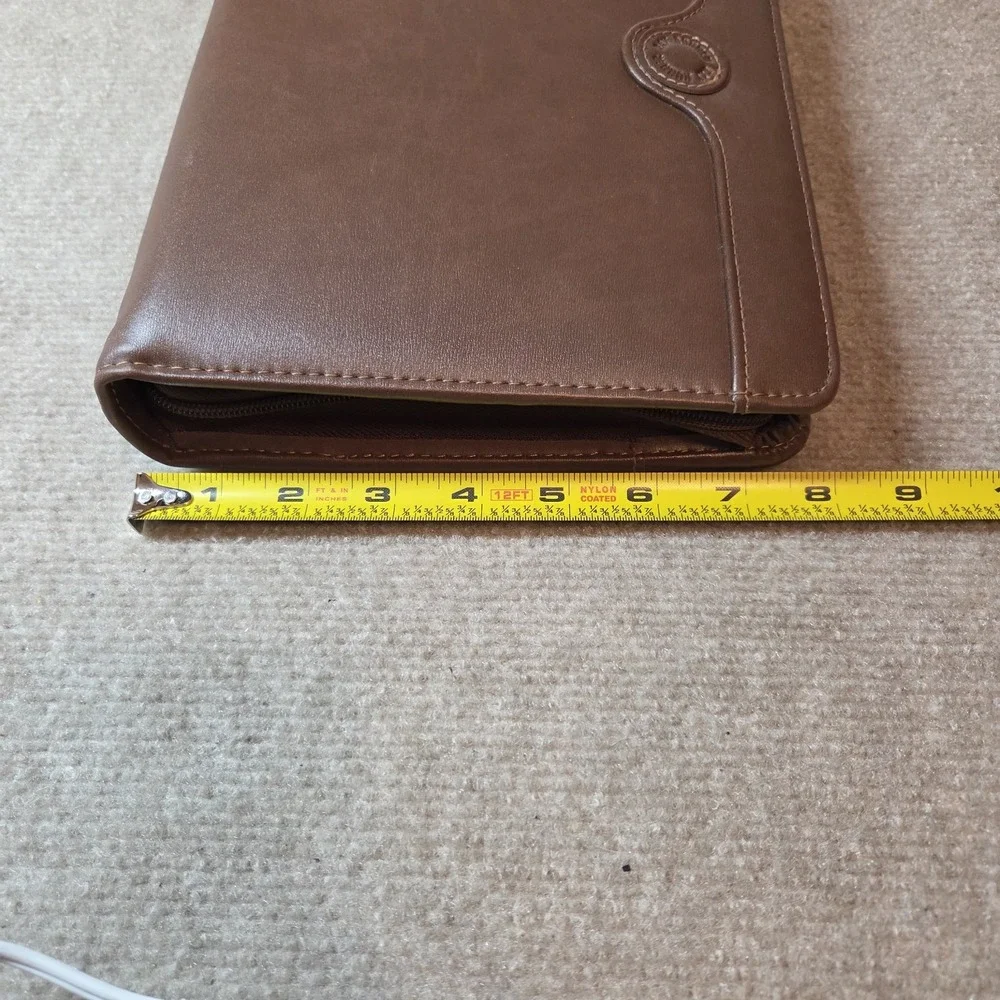 Day-Timer Brown Leather 3 Ring Planner Organizer 10